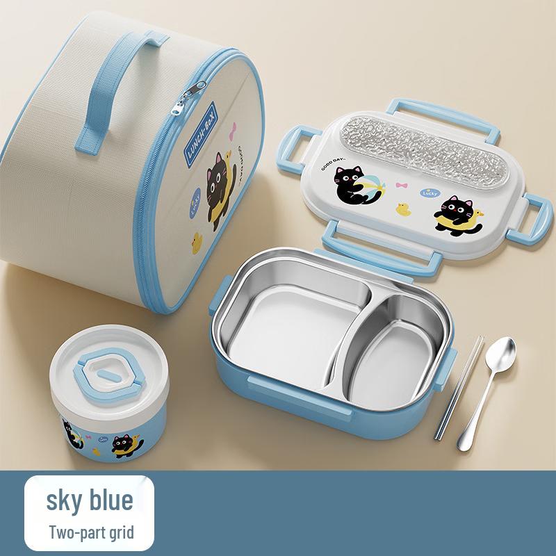 Cmaos Insulated Stainless Steel Divided Lunch Box