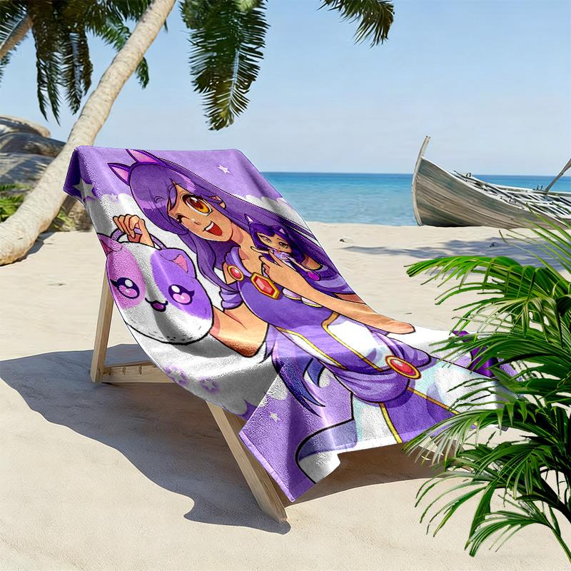 Aphmau Print Beach Towel, Large Soft Quick Dry Towel for Beach Camping Swimming