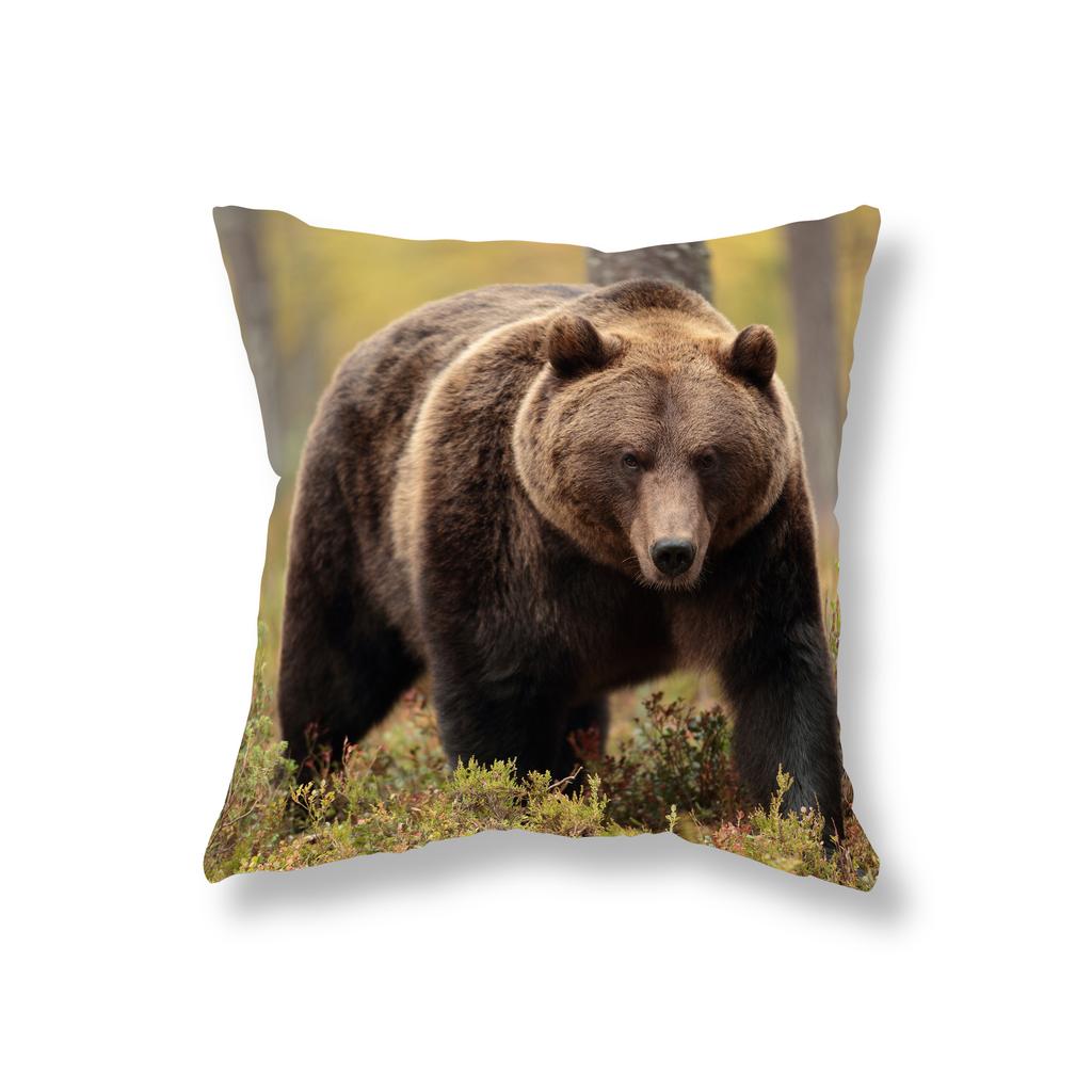 Cute Big Bear Pillowcase Animal Pillowcase Sofa Decoration Office Game Chair Cushion Cover Room Bedside Home Decoration