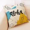 NEW Geometric Deer Cushion Yellow Geometry Decorative Pillows Linen Pillowcase Creative Home Decoration for Sofa Countryside