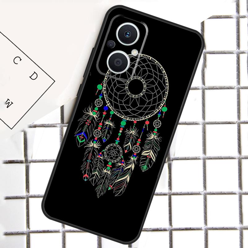 Retro Feather Dreamcatcher Phone Case For OPPO Reno 8T 7 8 Lite 14F 14 13 12 11 F 10 Pro OPPO Find X8 X6 X5 X9 Pro Cover