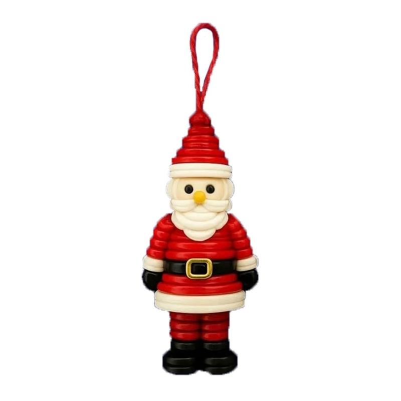 Festival Craft Buttons Santa Snowman Angelic Christmas Tree Decorations Plastic Materials Portable Handmade Projects