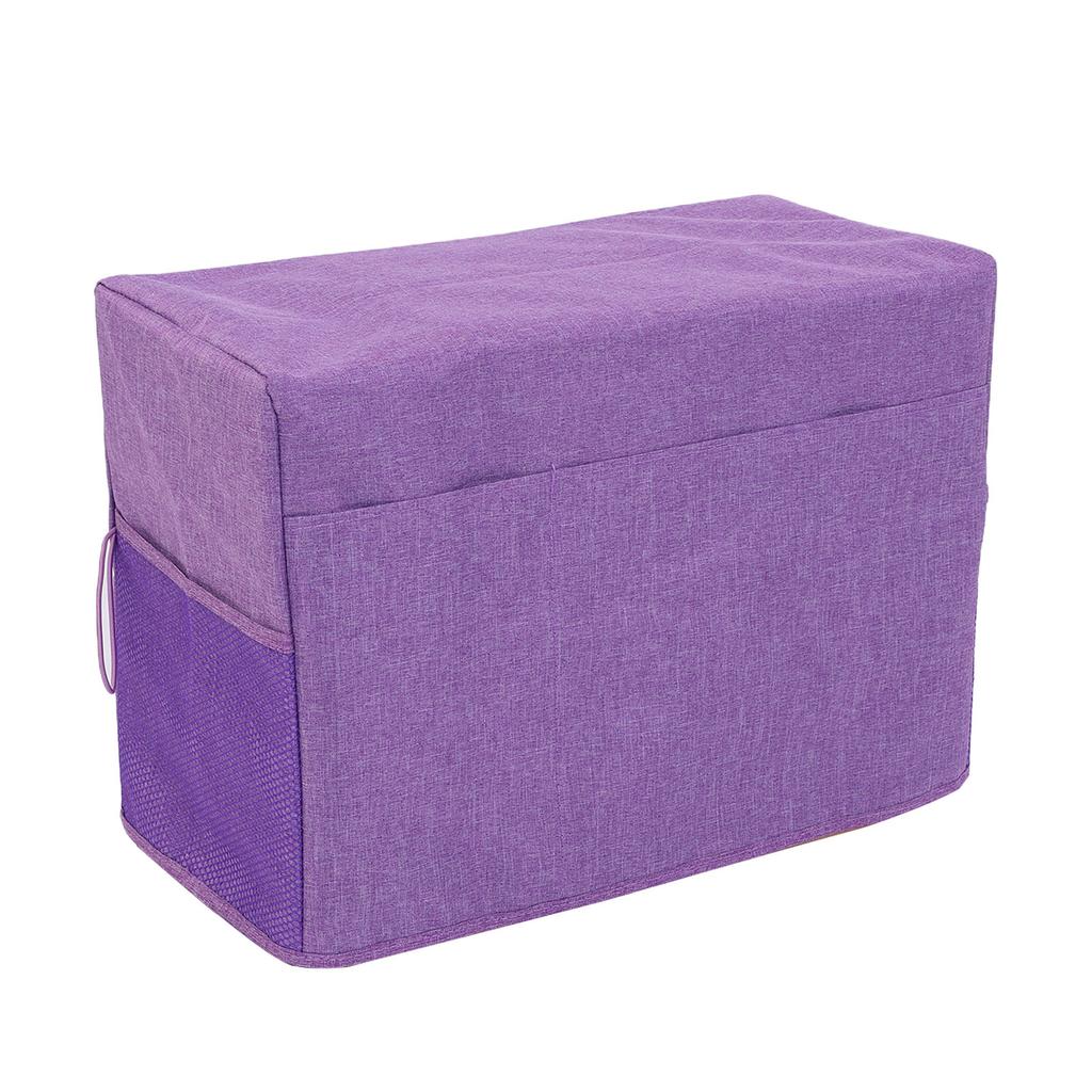 Sewing Machine Cover with Storage Pockets Polyester Protective Dust Cover 17.32x12.01x8.46in Purple