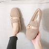 Fashion Mink Fur Moccasins Femme Bow-knot Belt Buckle Fleeces Flats Woman Winter Shoes Women Sneakers Warm Plush Loafers Big Size 34-43