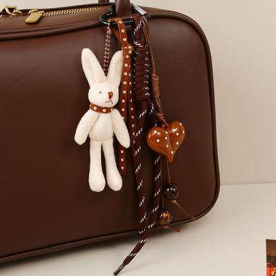 Cartoon Little Rabbit Keychain Heart Shape Pendant Bag Hanging Piece Cute Girl Accessories Gift A276