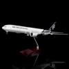 Airplanes Decoration Large 1:157 Scale Model Airplane New Zealand B777 Plane Models Diecast Aircraft with LED Light for Collect