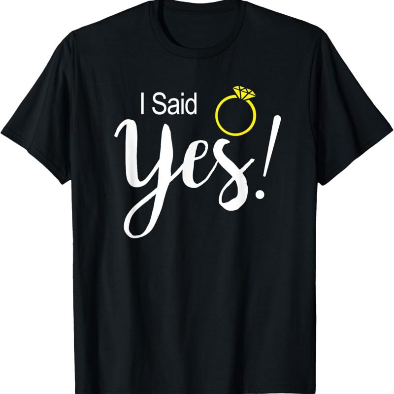 I Said Yes Fiancee Fiance Engagement T Shirt - Men s Summer Cotton Graphic Tee S разноцветный