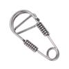Stainless Steel Clasp Dual Lock Keychain Snap Clip Carabiner Key Ring  Outdoor Tools