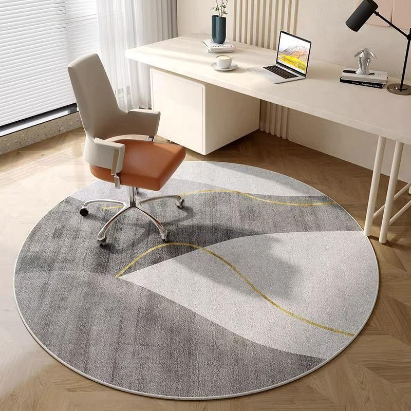Light Luxury Geometric Round Crystal Velvet Carpet Home Decor Office Study Computer Gaming Chair Floor Mat Bedside Rugs