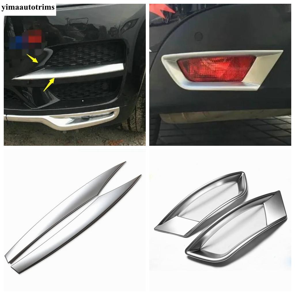 ABS Chrome Front Head Foglight Eyebrow Rear Lamps Lights Frame Cover Trim For Jaguar F-Pace 2017 -  Car Accessories Exterior