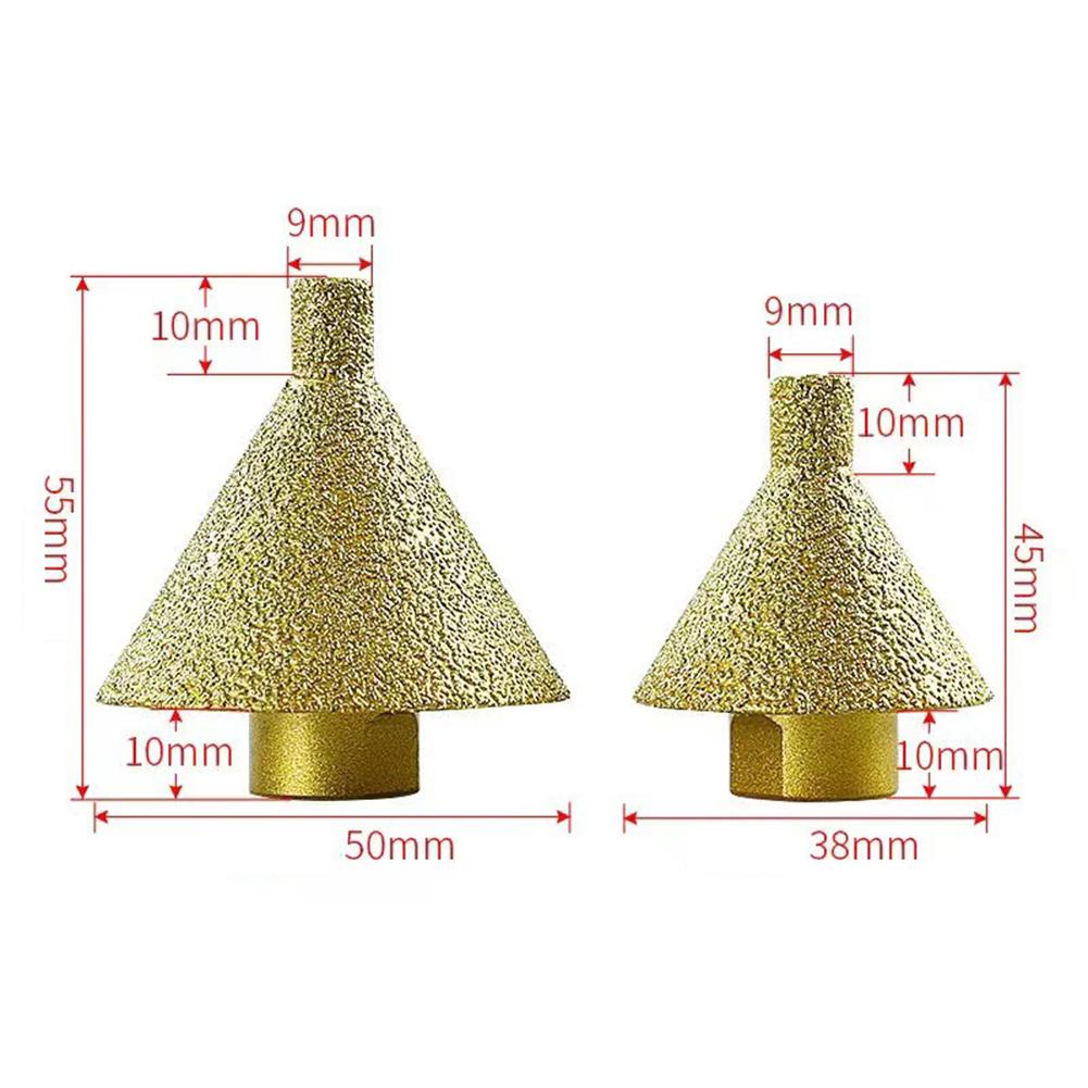 Diamond-Beveling Chamfer Bit For Angle Grinder Multifunctional Tile Marble Milling Tools Tile Ceramic Beveling Holes Trimming