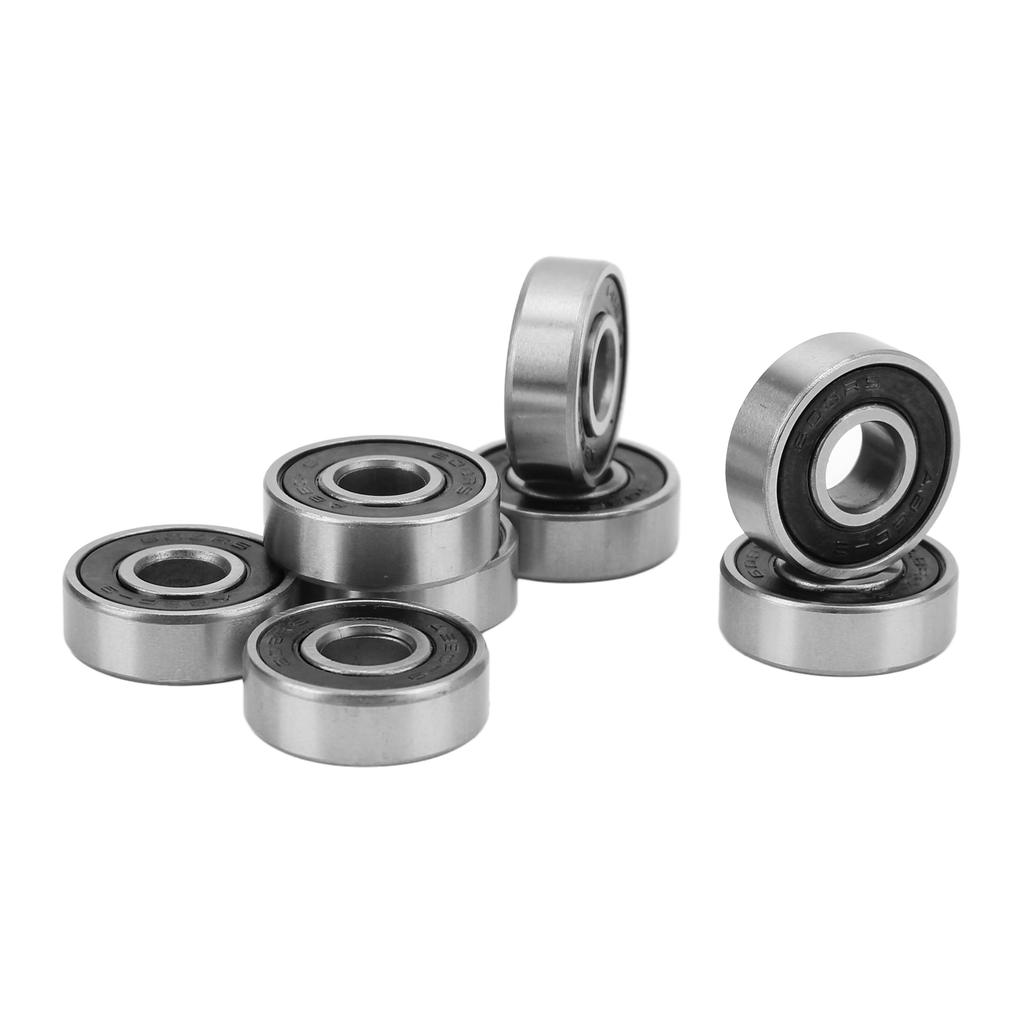 8Pcs 608RS ABEC 9 Ball Bearing Carbon Steel Sealed Skateboard Bearings 8x22x7mm for Roller Skates Dance Boards Black