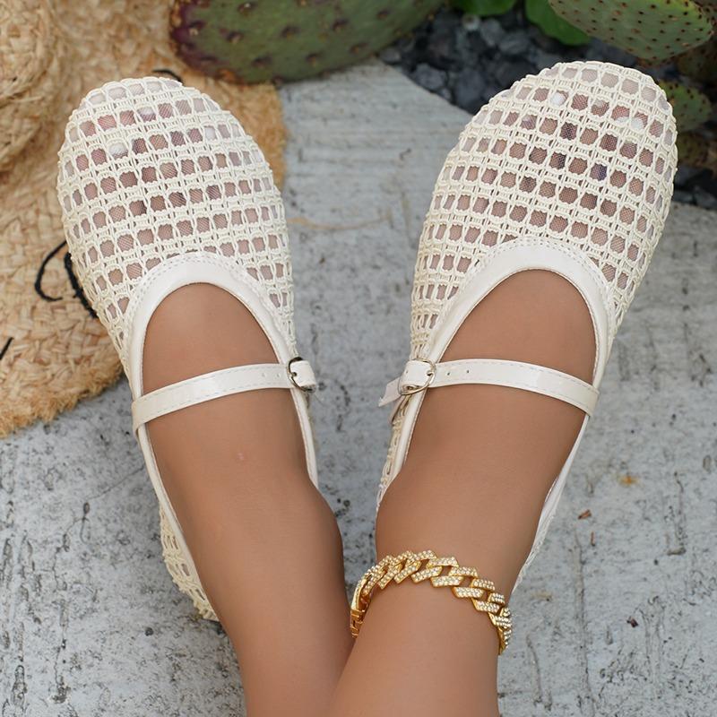 Mesh Women Weave Flats Shoes Designer Sexy Sandals 2025 Summer Casual Walking Sneaker Classical New Trends Zapatillas De Mujer