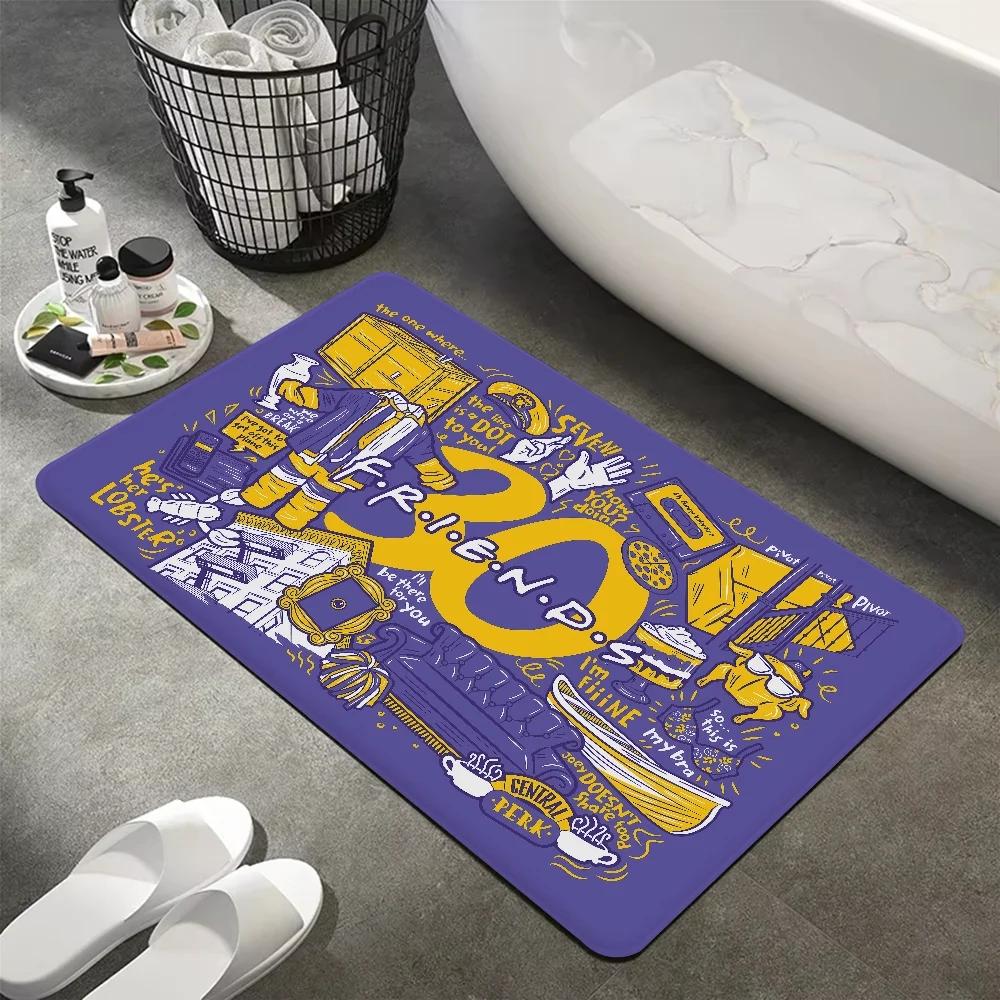 Fun Text Corridor Carpet Welcome Friends Living Room Dining Room Entrance Non Slip Door Mat Home Diatom Mud Decorative Rug