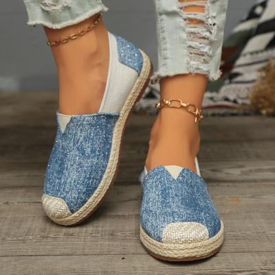 Fashion 2024 New Summer and Autumn Women's Canvas Shoes Breathable Casual Shoes Slip-on Espadrille Women's Flat Shoes