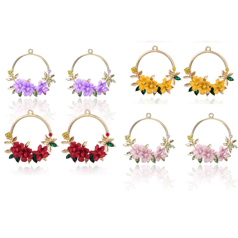 

Engood 50Pcs Trendy Flower Rhinestones button Sewing Trim & Embellishments Craft Buckle for DIY Earring Pendants Jewelry Circle