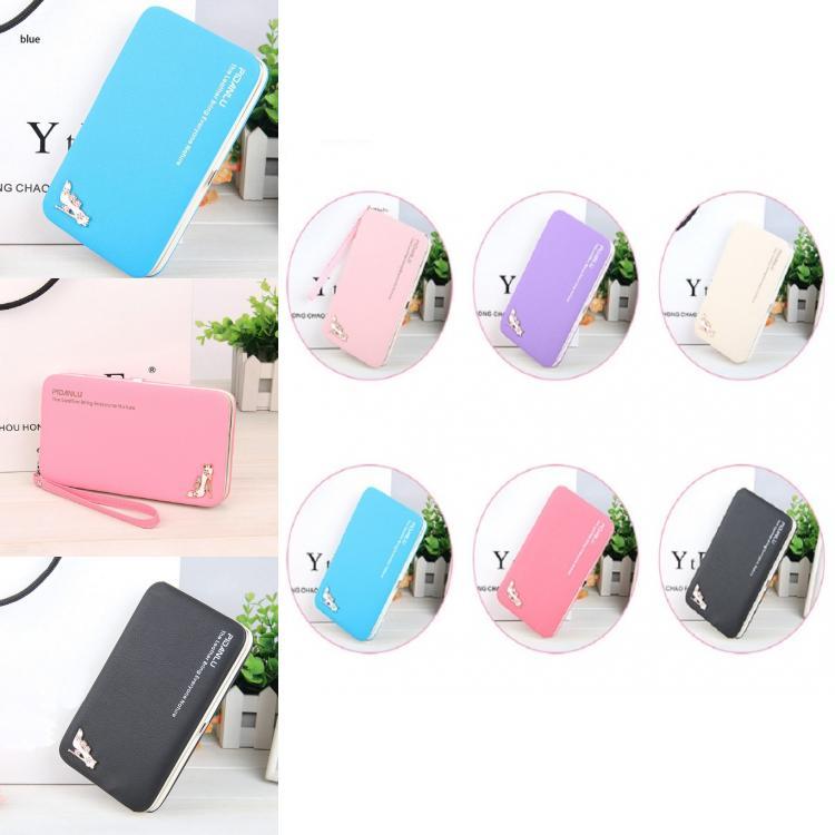New Slim Long Ladies Wallet With Pu Leather Antitheft Storage For Daily Use