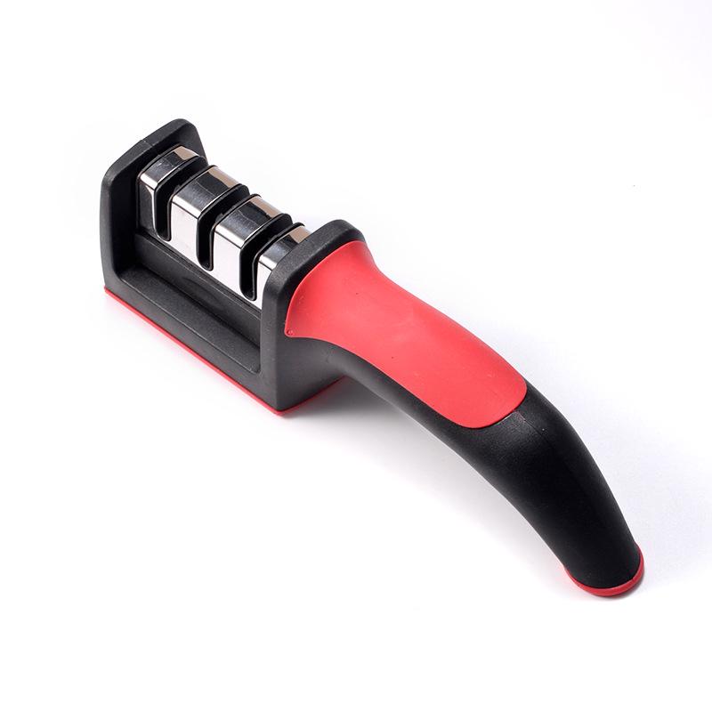 Four-Stage Multifunctional Knife Sharpener with Stone Rod for Household Use