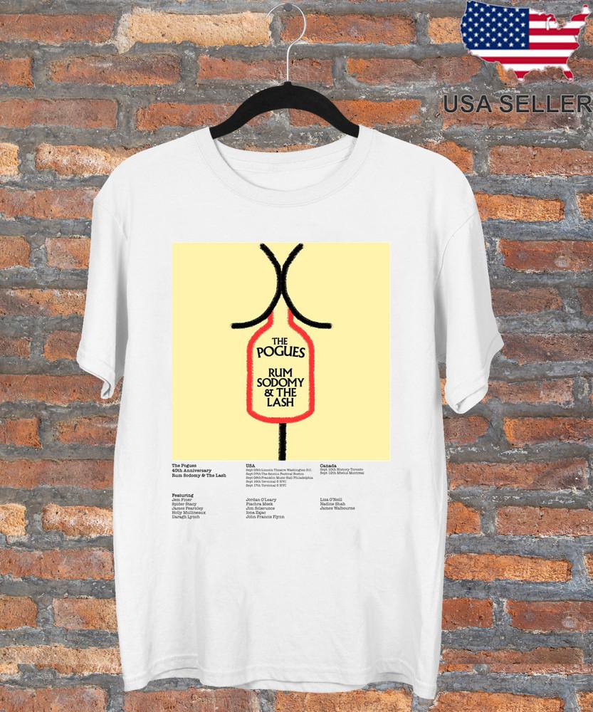Футболка The Pogues US and Canadian Rum Sodomy & The Lash Tour Полный размер S-5XL Унисекс XL