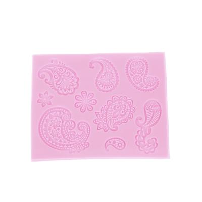 Relief Liquid State Cake Sugar Lace Pattern Decor Silicone Mold Retro Baking