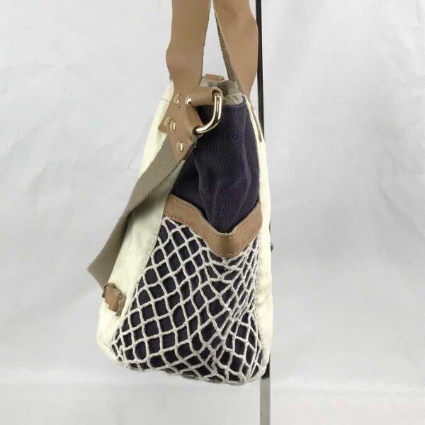 UGG Australia 2way Handbag Tote Brown Navy Off-White(USED)