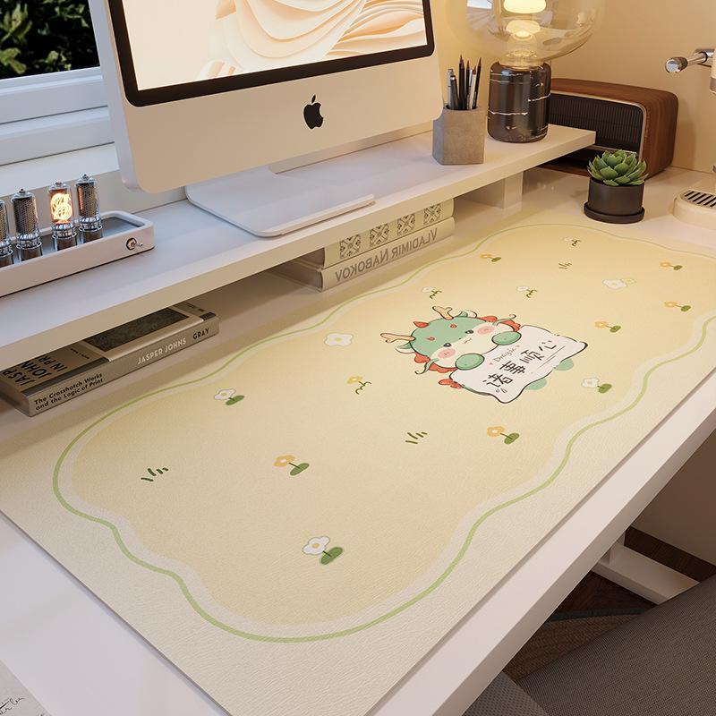 Cartoon Pvc Waterproof, Oil-Proof And Scalding-Proof Leave-In Table Mat Rectangular Leather Desk Tablecloth Dining Table Tea