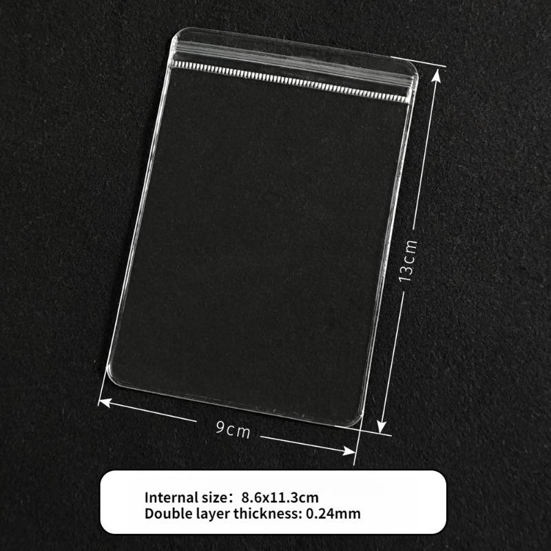 100pcs PVC Self Sealing Bag Thicken Highly Transparent and Scratch Resistant Plastic Pouchs Jewelry Brooch Bracelet Storage Packaging Pockets