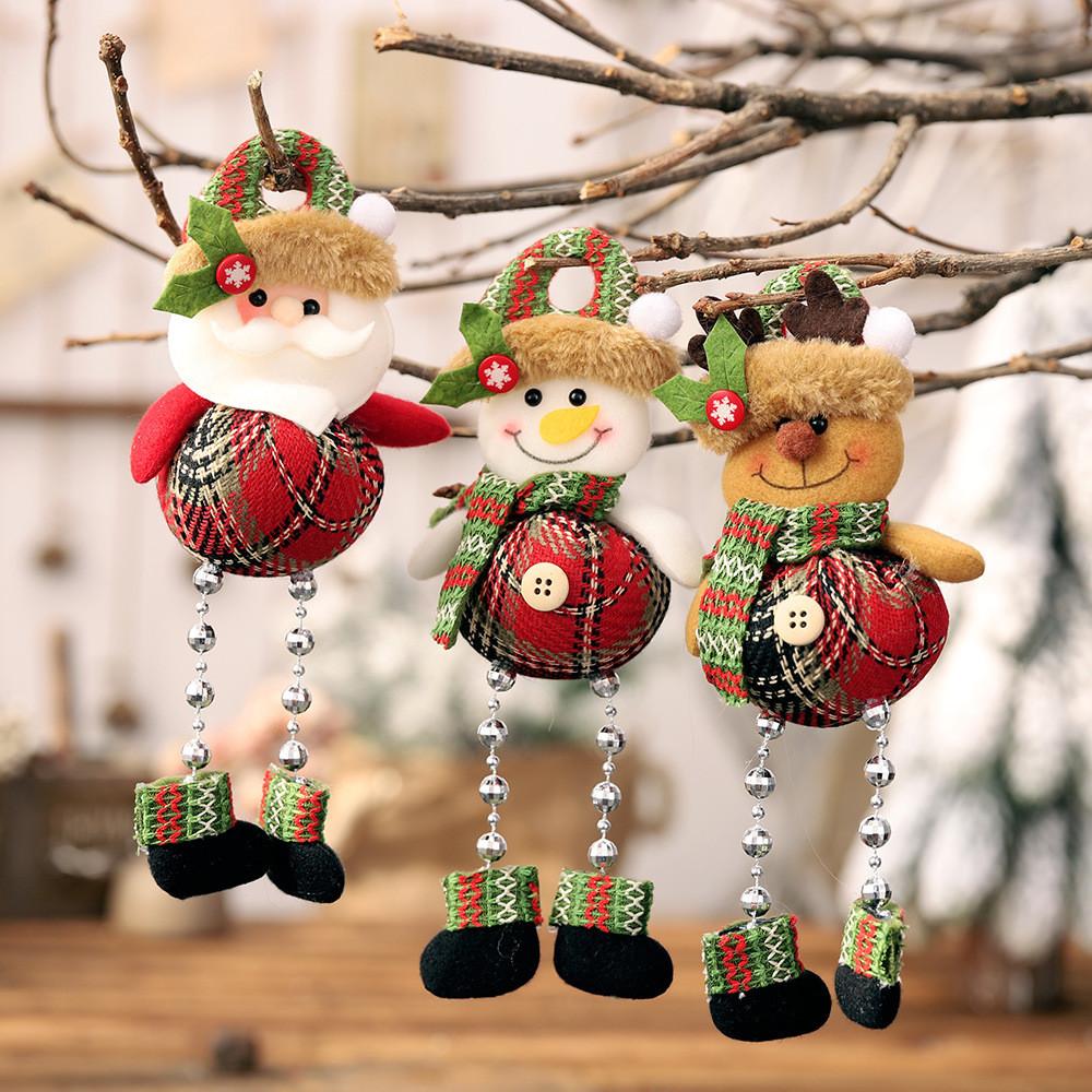 Fabric Lively Gridded Plush Holiday Decoration Ideal For Christmas Tree And Window Displays
