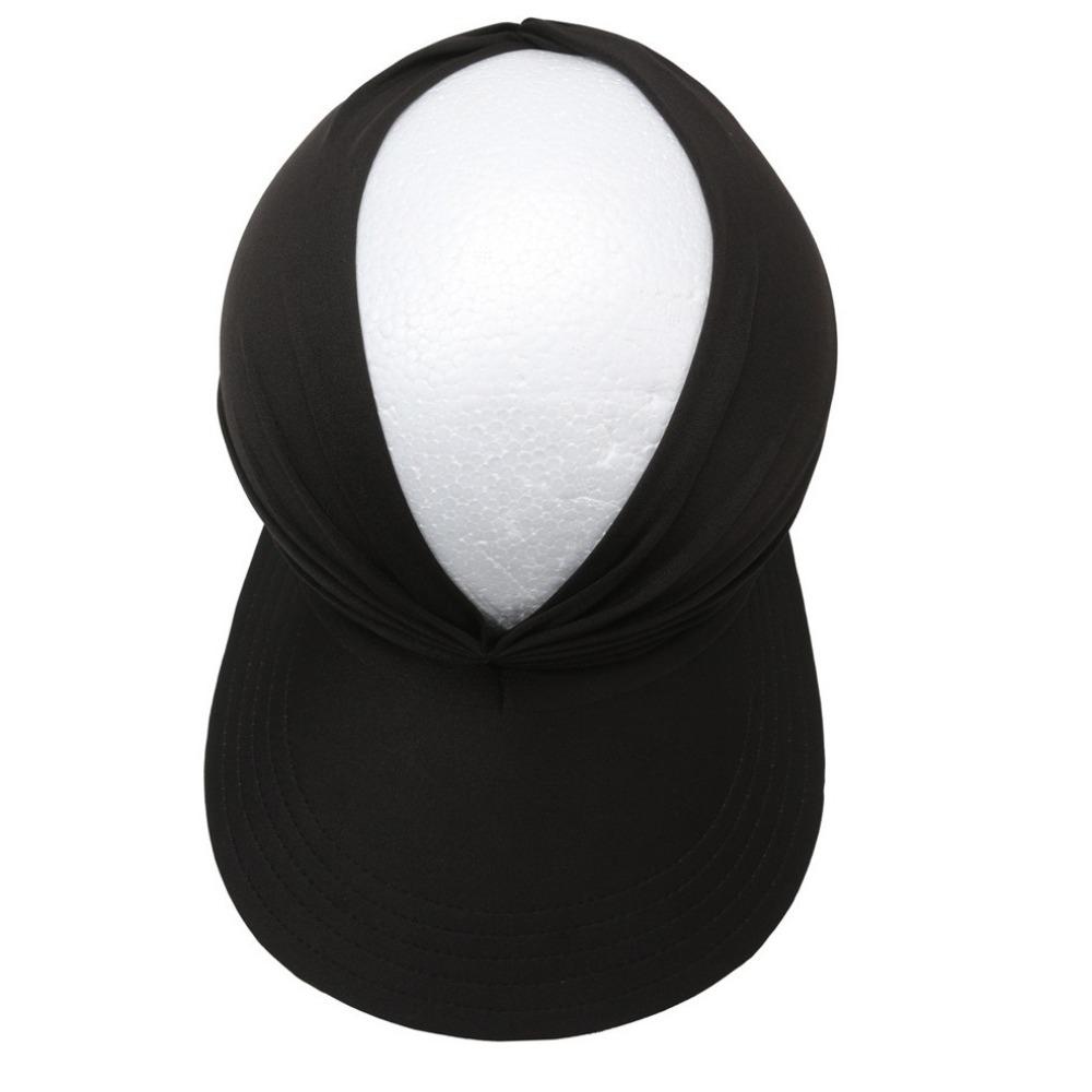 Wide Brim Empty Top Sun Hat Anti-UV Beach Visor Cap Portable Hollow Top Baseball Caps  For Summer