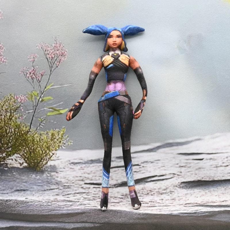 

Game VALORANT Jett Raze Omen Phoenix Chamber Skye Yoru Sage Cosplay Doll Abstract Joint Mobility Plush Stuffed Dolls Accessories 28CM
