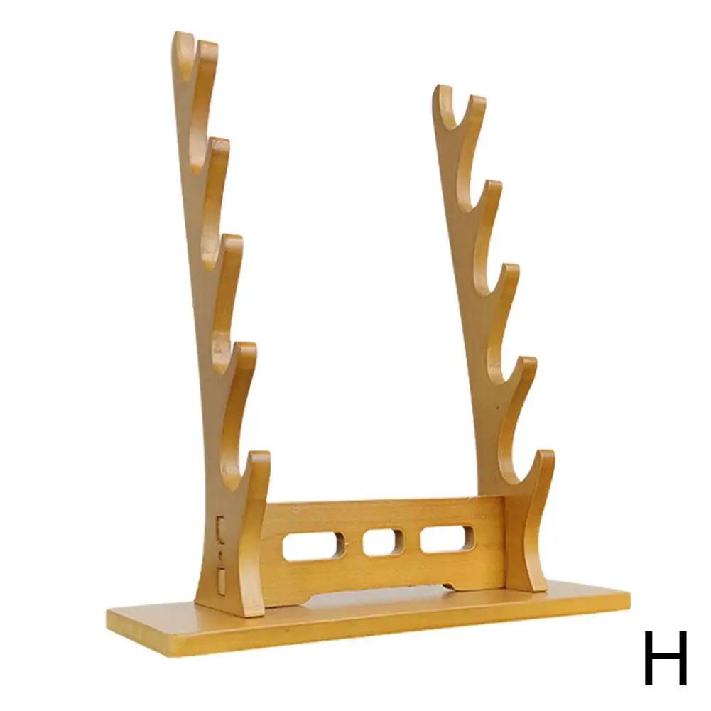 Stand Wooden Katana Storage Shelf Support Holder Samurai Rack Decoration Real size Sword Display Organizer Japanese Room Ka M0B3