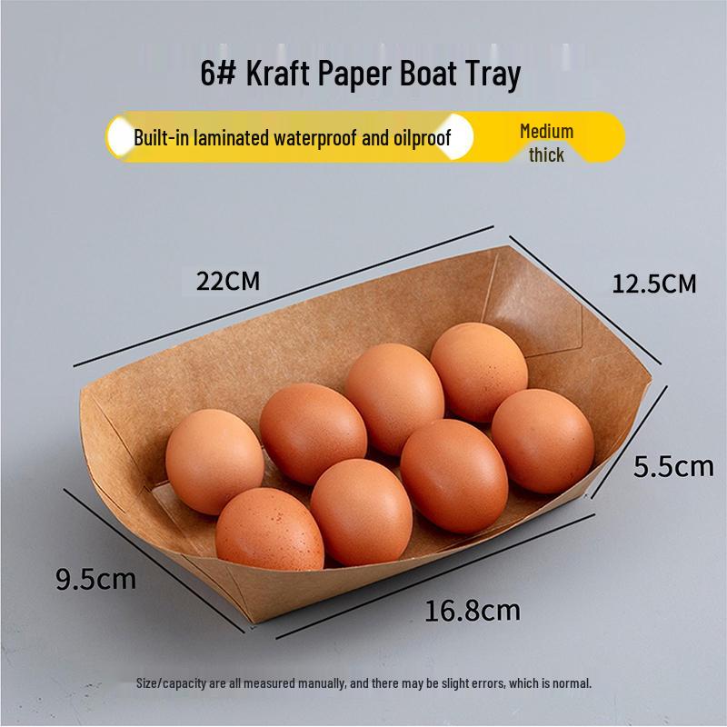 Kraft Paper Disposable Lunch Box - Rectangular Takeaway Box for Fried Chicken, Steak, BBQ, Snacks, and Meals