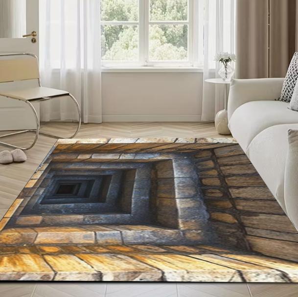 2D Flat Optical Illusion Non-slip Carpet Easy To Clean Perfect for Front Door Entryway Bedroom Laundry Room Area Door Mat Home