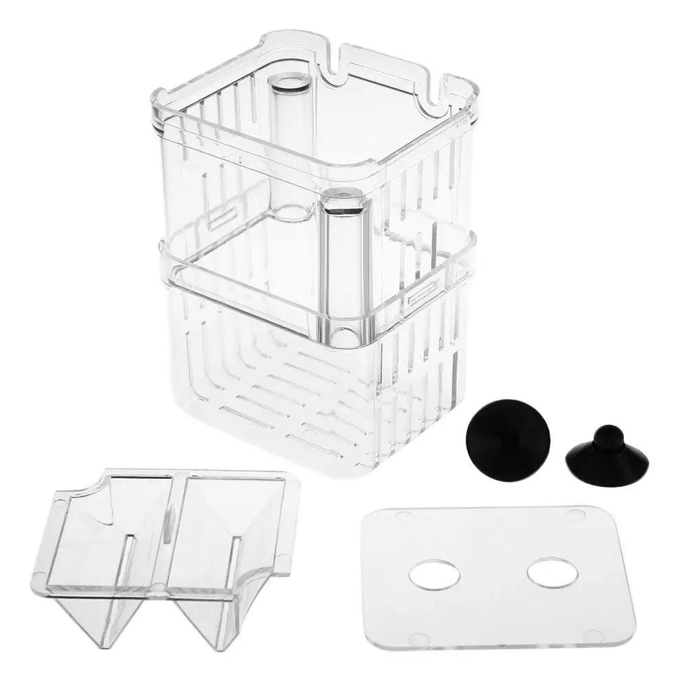 Fish Tank Incubator Fish Isolation, Ornamental Shrimp Small Fish Incubator Aquarium Oxygen Flushing Durable Breeding Box