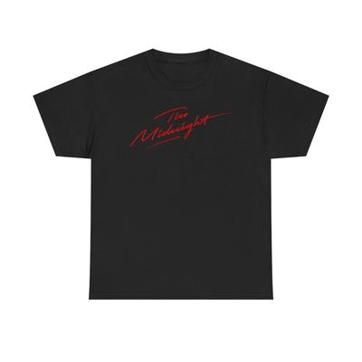 Nuova Maglietta The Midnight Logo Neon Rosa T-Shirt Attiva Divertente Taglia da S a 5XL