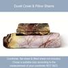 Comforter 3Pcs Luxe In Vibrant Marble Design - Breathable Polyester Zip Closure Machine Washable Christmas Gifts