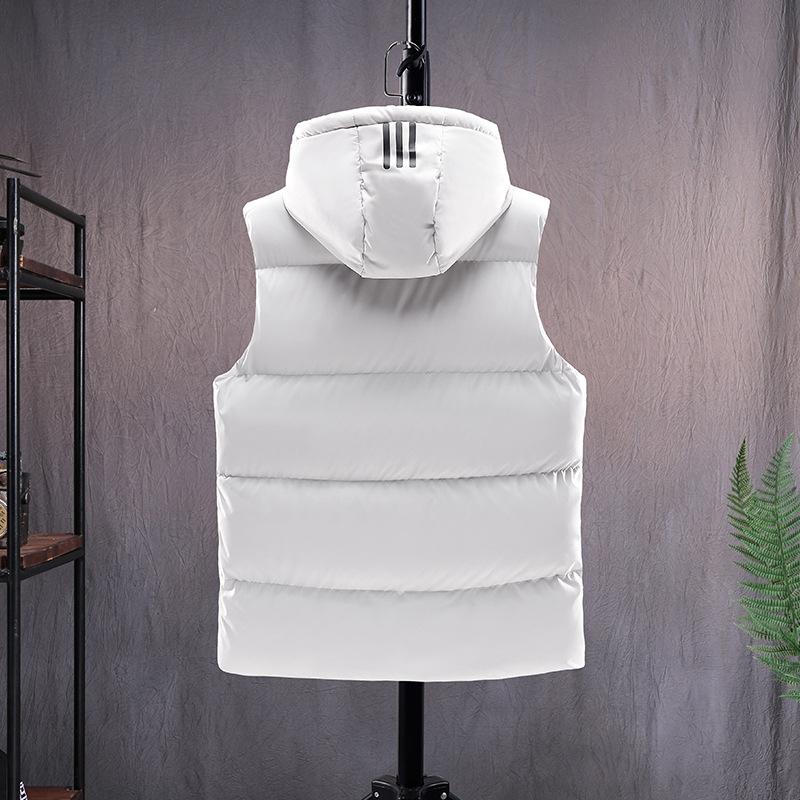 Autumn and Winter Men's Vest Down Cotton Clothes Korean Version Trend Vest Thickened Vest Jacket