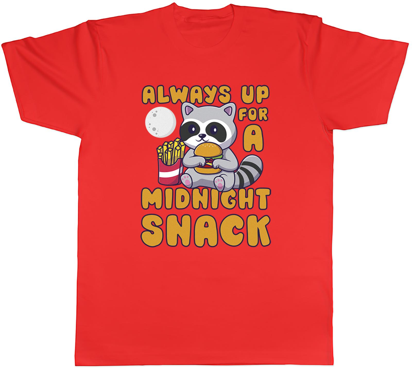 Funny Midnight Snack Unisexs TShirt Raccoon Foodie Snack Lover Tee Gift S