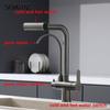 Waterfall Faucet Multi-functional 4 Modes Pure Hot Cold Water Kitchen Faucet Sprayer Sink Wash Tap 360° Rotation
