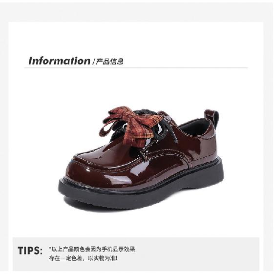 Girls' Black Leather Shoes Children's Mary Jane Shoes2026New Spring and Autumn British Style Princess Shoes for Girls' Performances