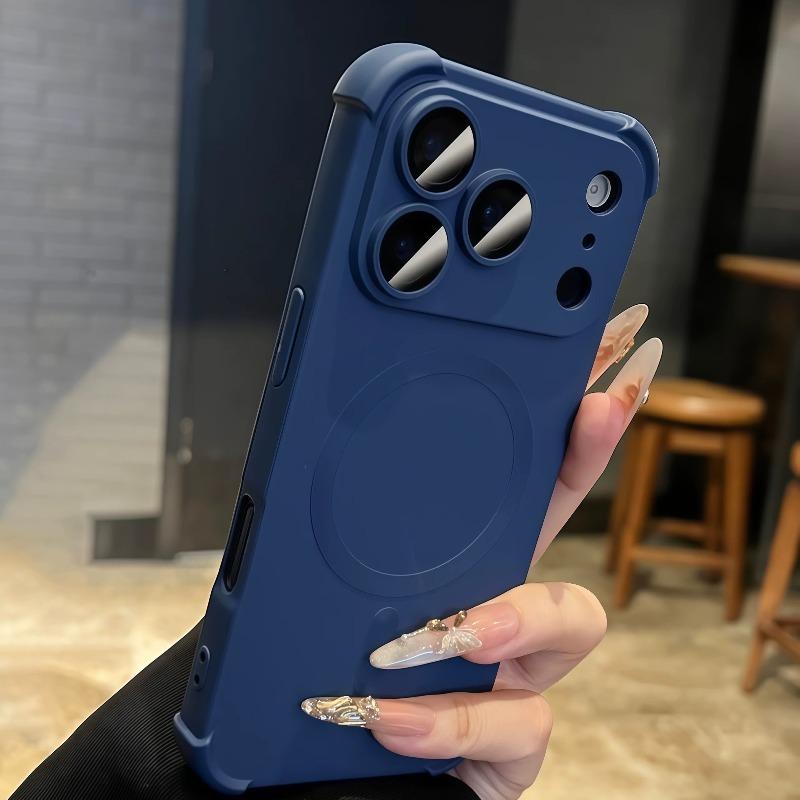 Magnetický nárazuvzdorný silikonový nárazník Pouzdro na telefon Pro iPhone17 16 15 14 13 12 17ProMax Plus Pro Magsafe Bezdrátové nabíjení Kryty