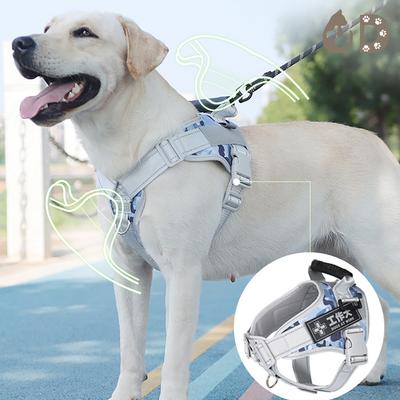 Multifunktionales Hundegeschirr für mittelgroße und große Hunde, reflektierendes Geschirr, Outdoor-Training, bequeme, atmungsaktive Weste, Brustgurt für Hunde