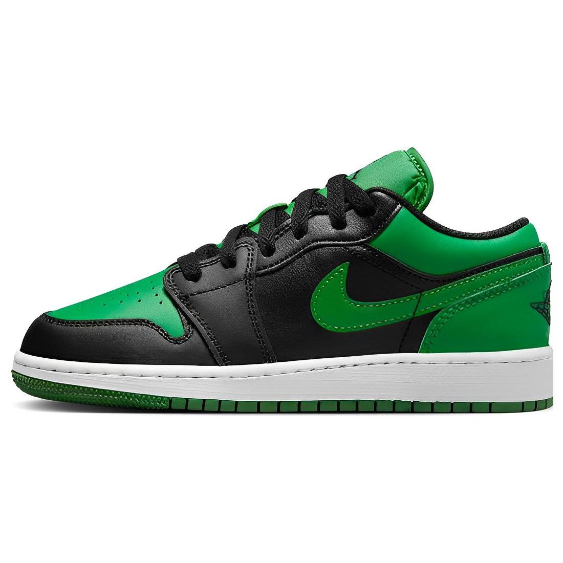 Кроссовки Air Jordan 1 Low GS Black Lucky Green Kids Белый 553560-065 36