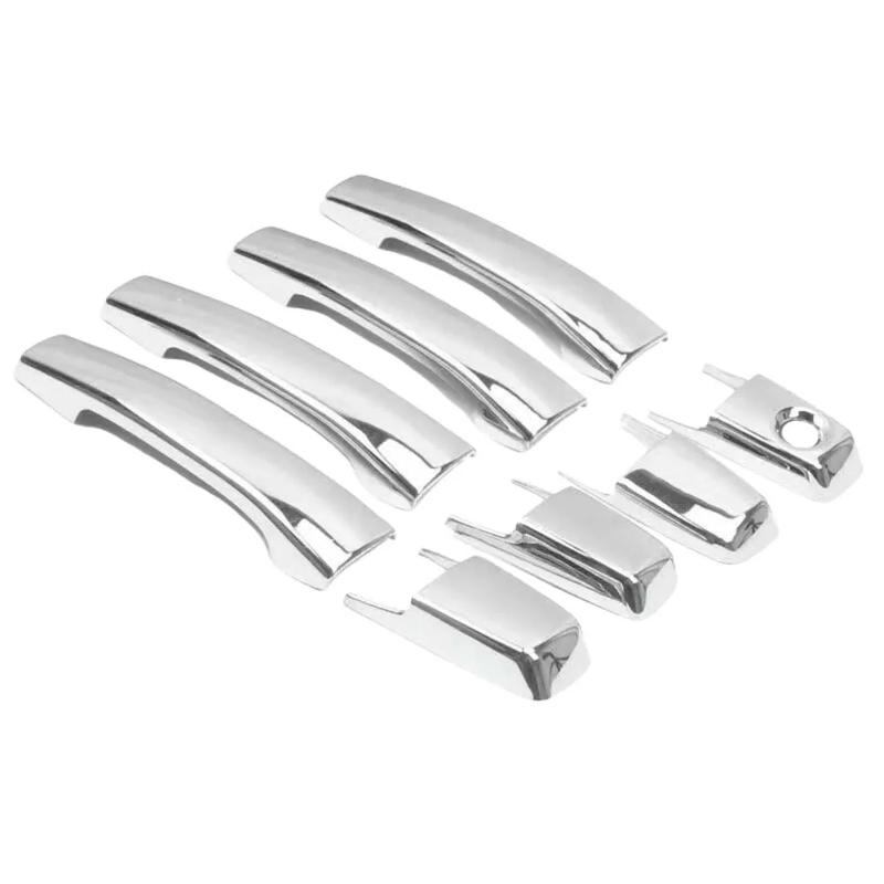 Car Decoration Door Bowl Handle Cover For Mitsubishi Pajero V60 V70 V73 V75 1999-2006 Carbon Fiber Chrome Silver Glossy Black
