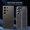 Samsung A55 5G Lychee Full Coverage Soft Case - S25 Ultra Leather Pattern Anti-Drop Protective Case