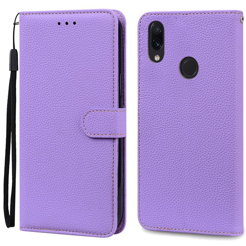 

Чохол для Redmi 7, шкіряний гаманець-відкидний чохол для Xiaomi Redmi Note 7, захисний чохол-фліп для Note 7 Pro For Redmi 7 світло-фіолетового кольору