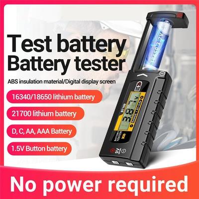 Hållbar Batteridetektor Digital Display Voltprovare Batterianalysator Batterikapacitet
