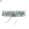 Lace Wedding Garter Faux Pearls Bowknot Floral Lace Garter Stretch Leg Garter Belt Bride Accessories for Women