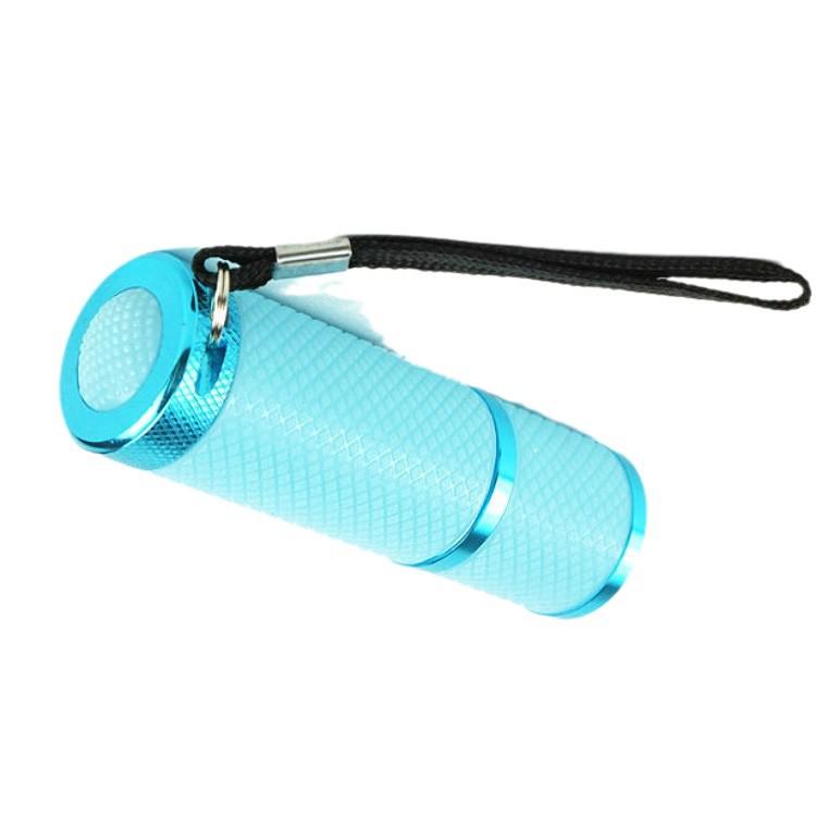 Portable Waterproof 9LED Flashlight: Quick-Drying Purple Light Nail Polish with Non-Slip Grip
