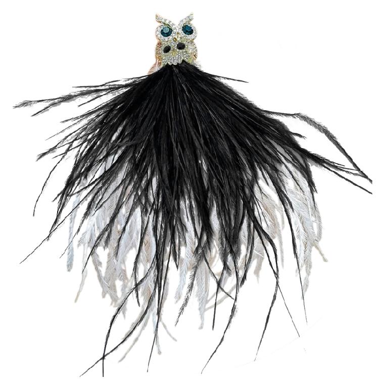 

Unique Owl Design Feather Brooch Alloy Jewelry Gift For Cold Weather Jacket Scarf or Sweater Safety Badge Pin